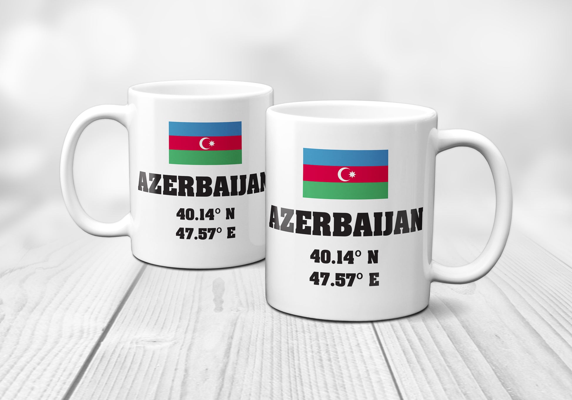 Azerbaijan Laitutude Longitude Mug