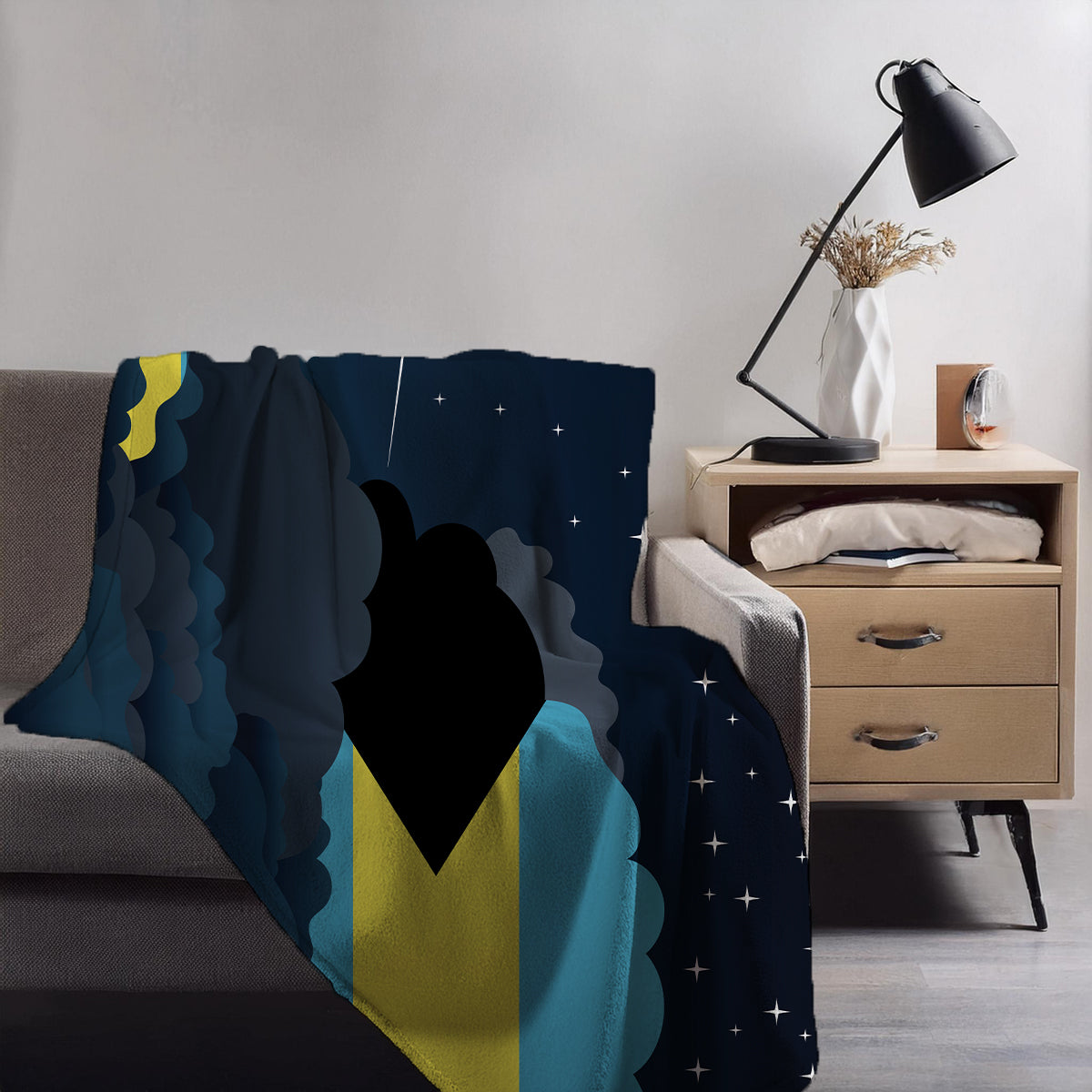 Bahamas Night Clouds Blanket Throw