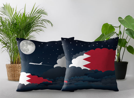 Bahrain Night Clouds Pillow Case and Pillow Throw