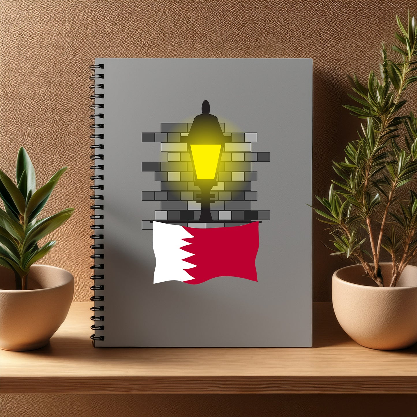 Bahrain  Street Lamp Bricks Notebook