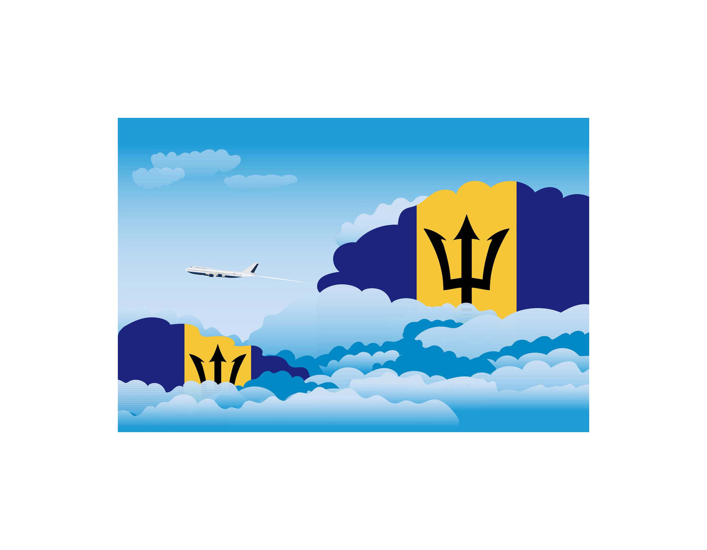 Barbados Day Clouds Blanket Throw