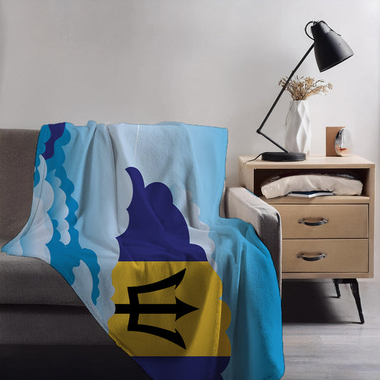 Barbados Day Clouds Blanket Throw