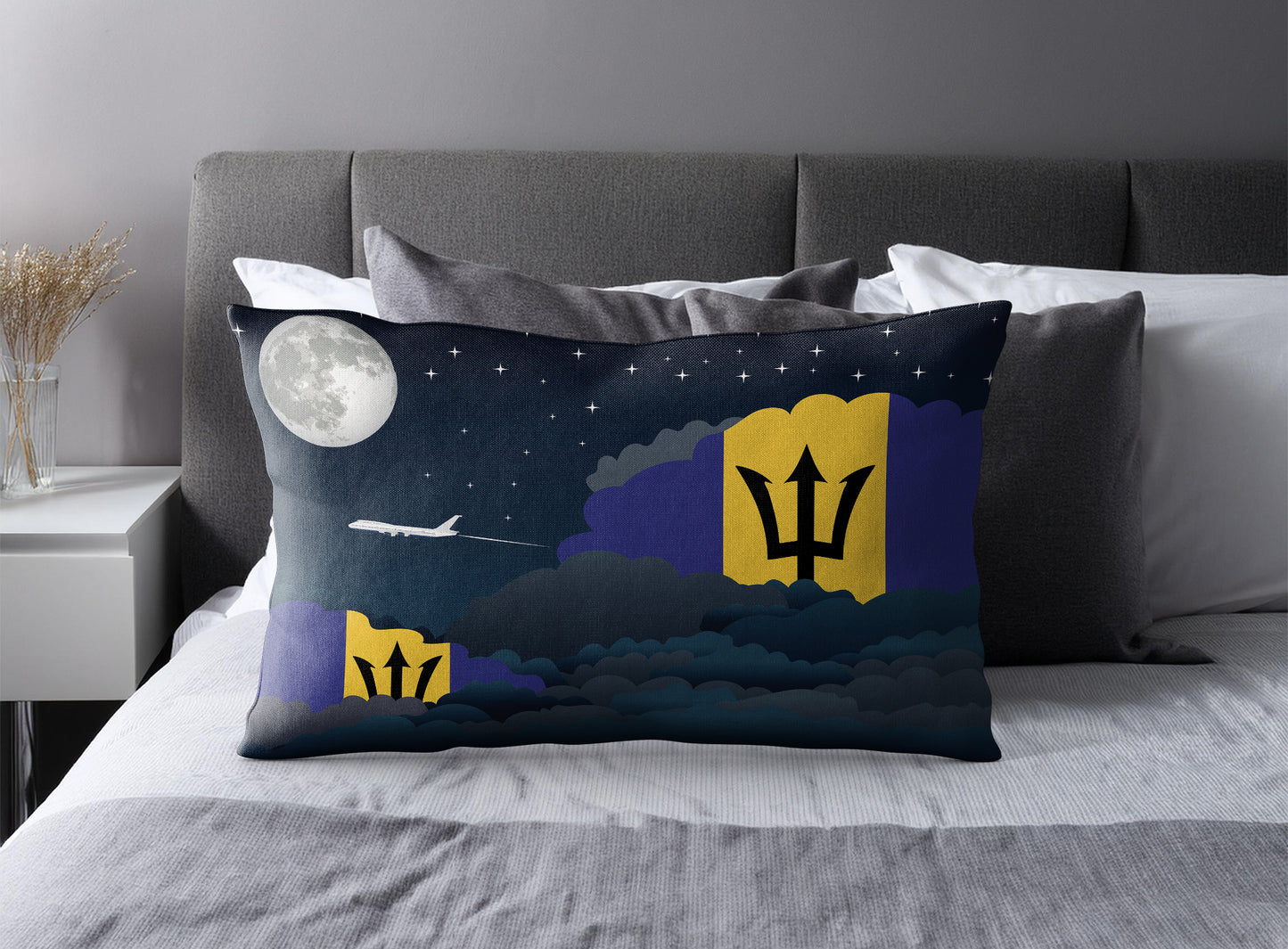 Barbados Night Clouds Pillow Case and Pillow Throw
