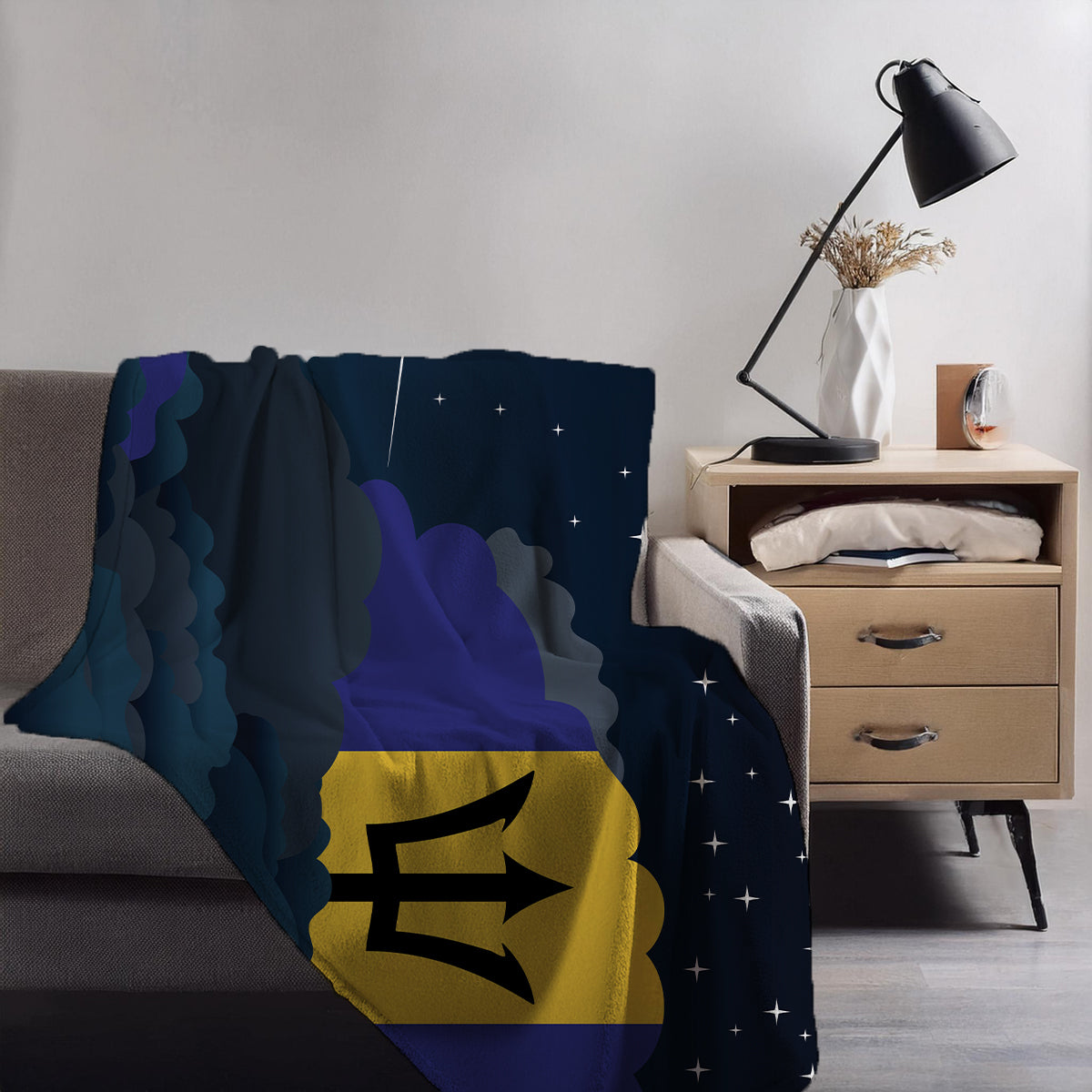 Barbados Night Clouds Blanket Throw