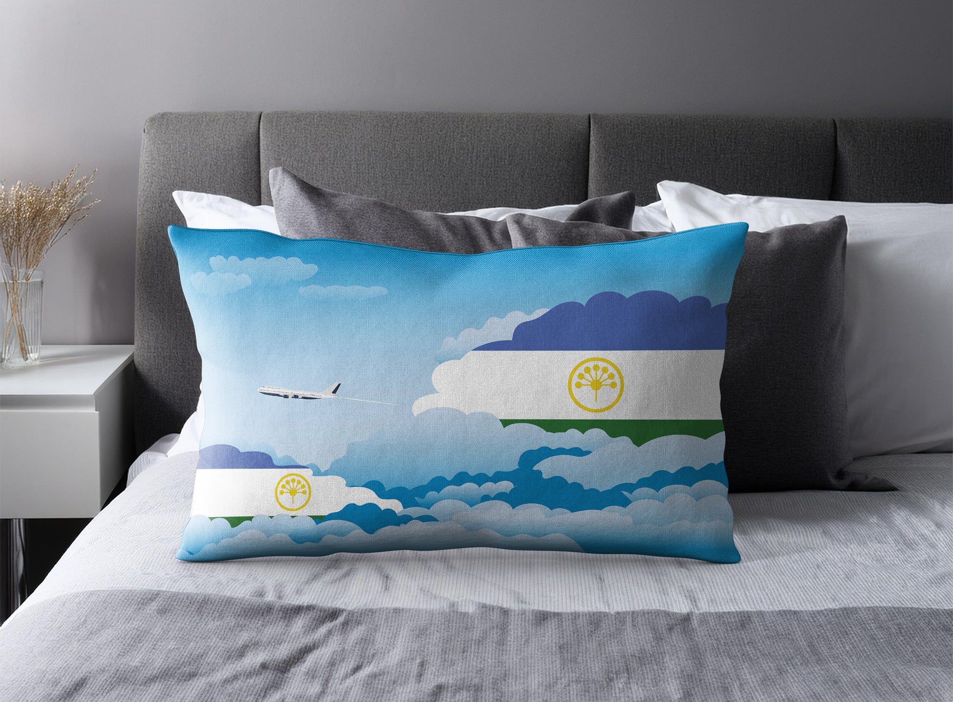 Bashkortostan Day Clouds Pillow Case and Pillow Throw