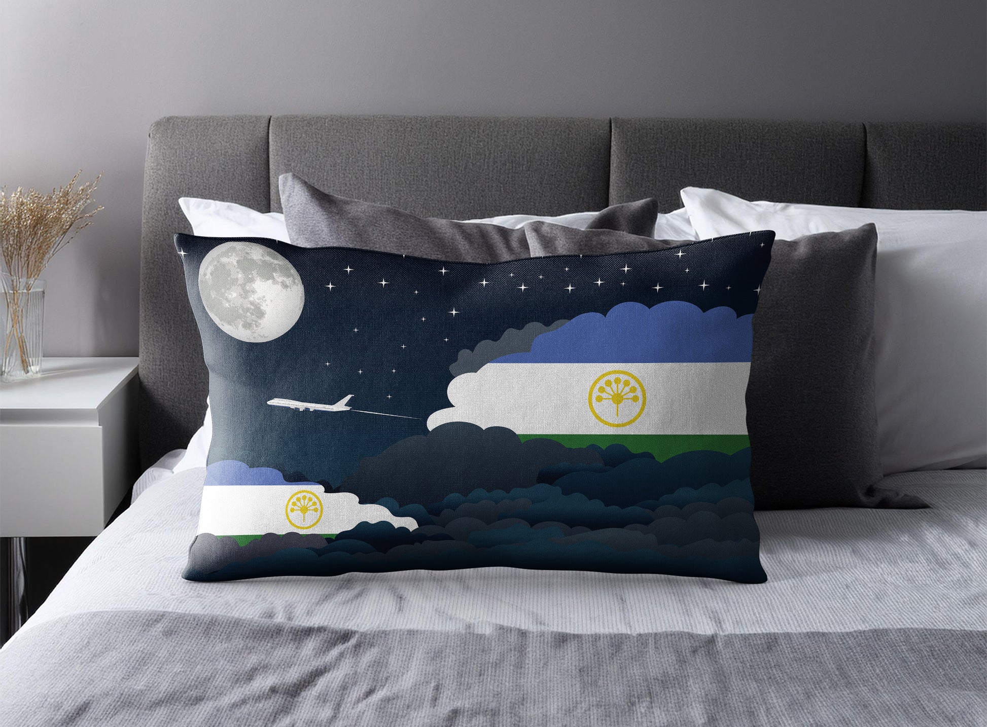 Bashkortostan Night Clouds Pillow Case and Pillow Throw