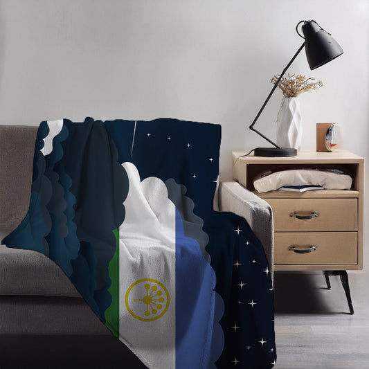 Bashkortostan Night Clouds Blanket Throw