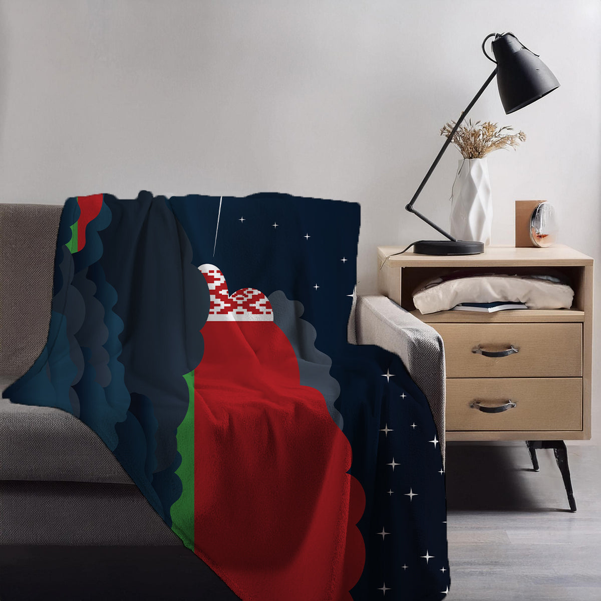 Belarus Night Clouds Blanket Throw