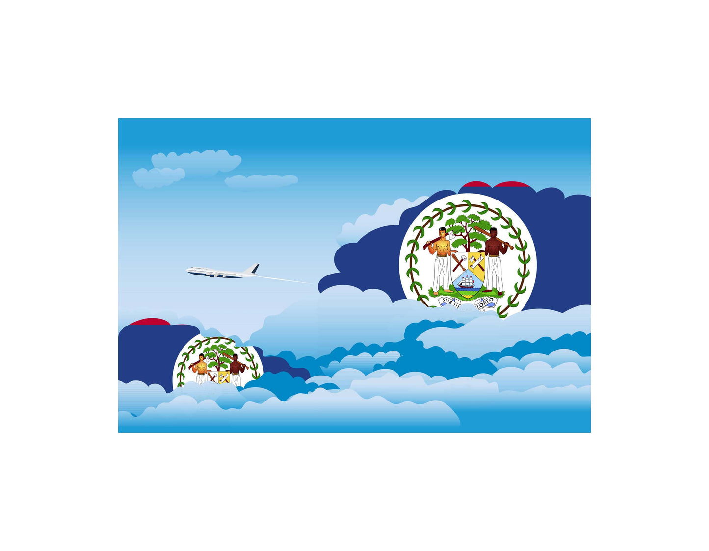 Belize Day Clouds Blanket Throw