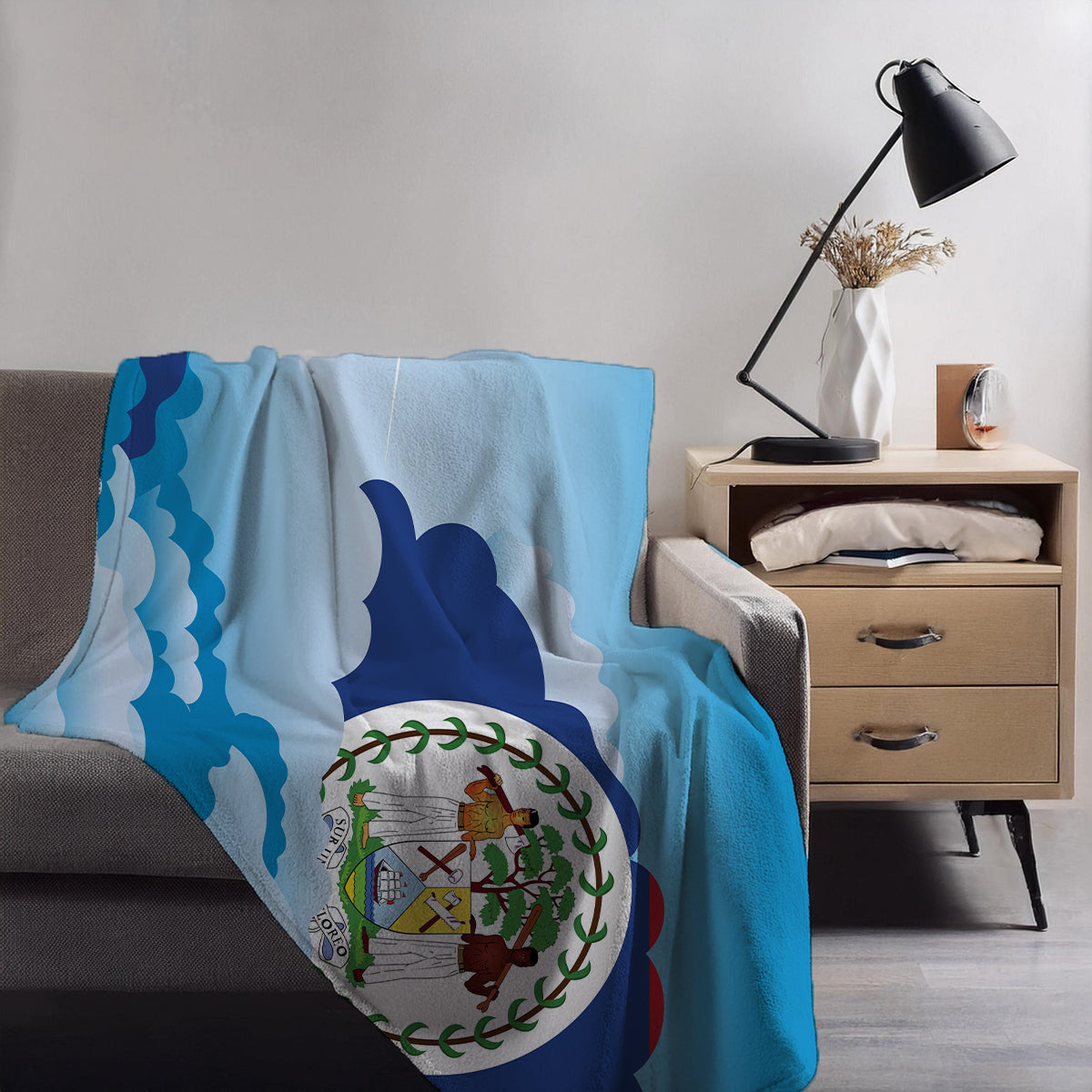 Belize Day Clouds Blanket Throw