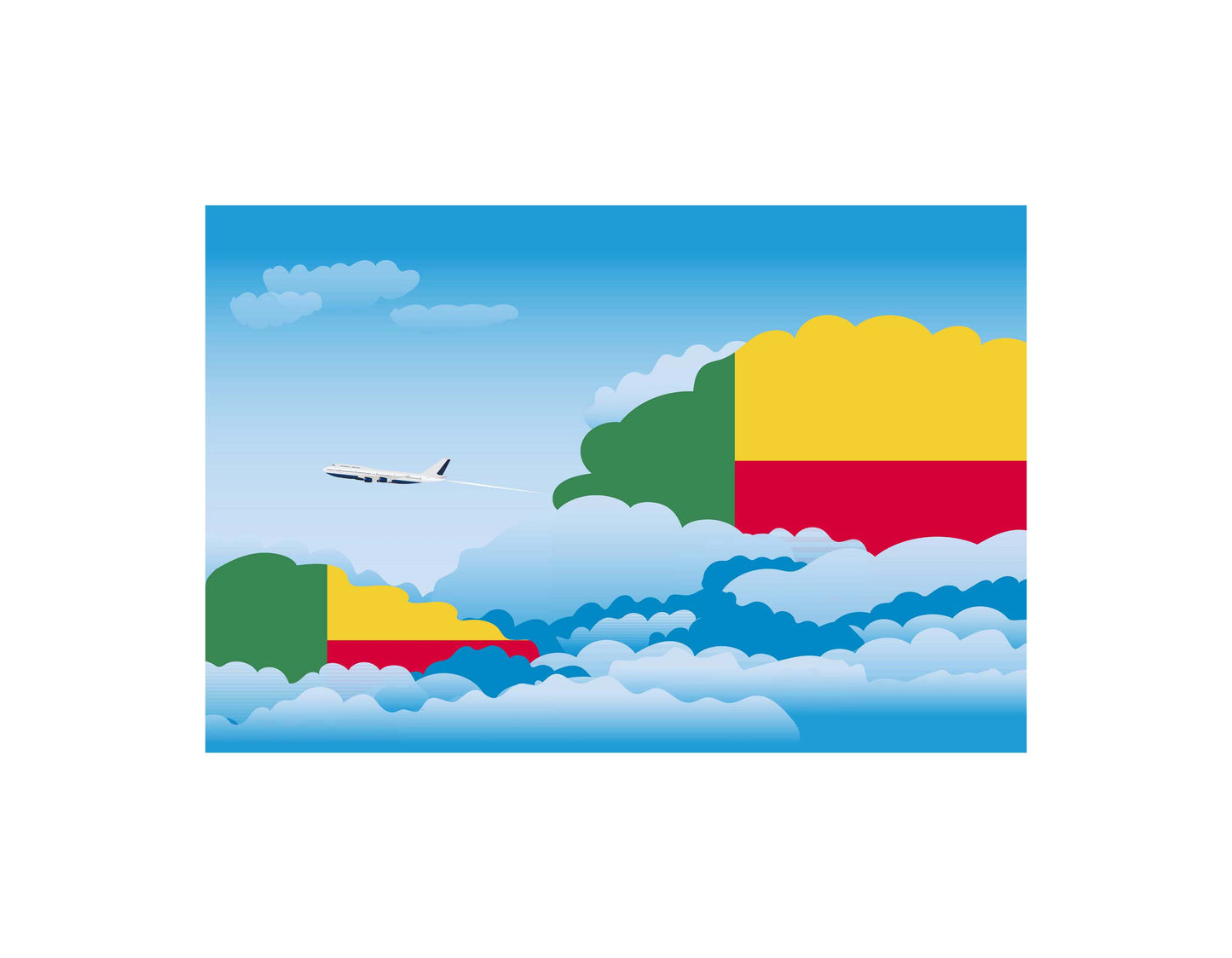 Benin Day Clouds Blanket Throw