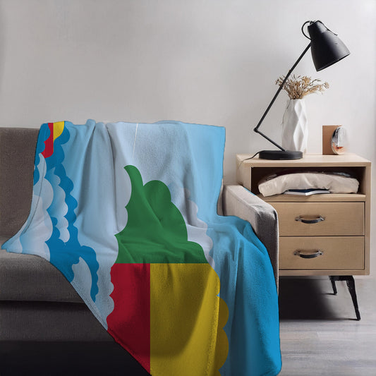 Benin Day Clouds Blanket Throw