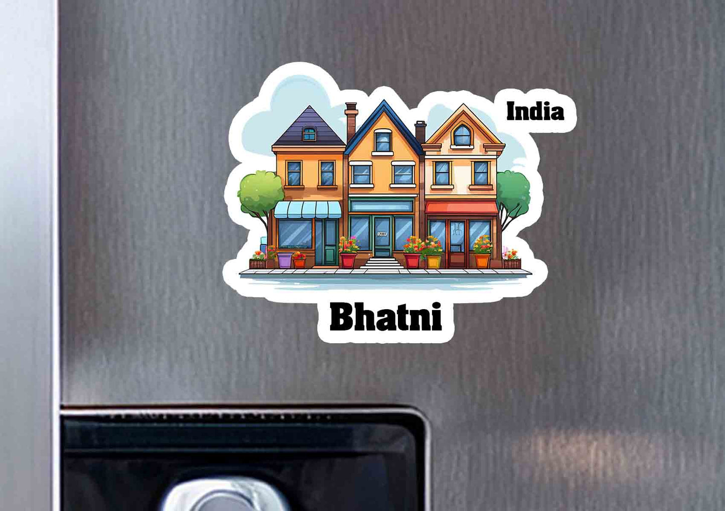 Bhatni Three Home Office Shop Fridge Magnet