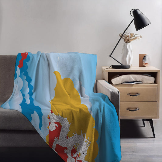 Bhutan Day Clouds Blanket Throw