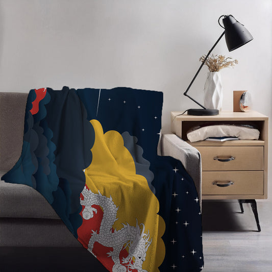 Bhutan Night Clouds Blanket Throw