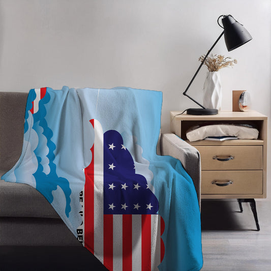 Bikini Atoll Day Clouds Blanket Throw