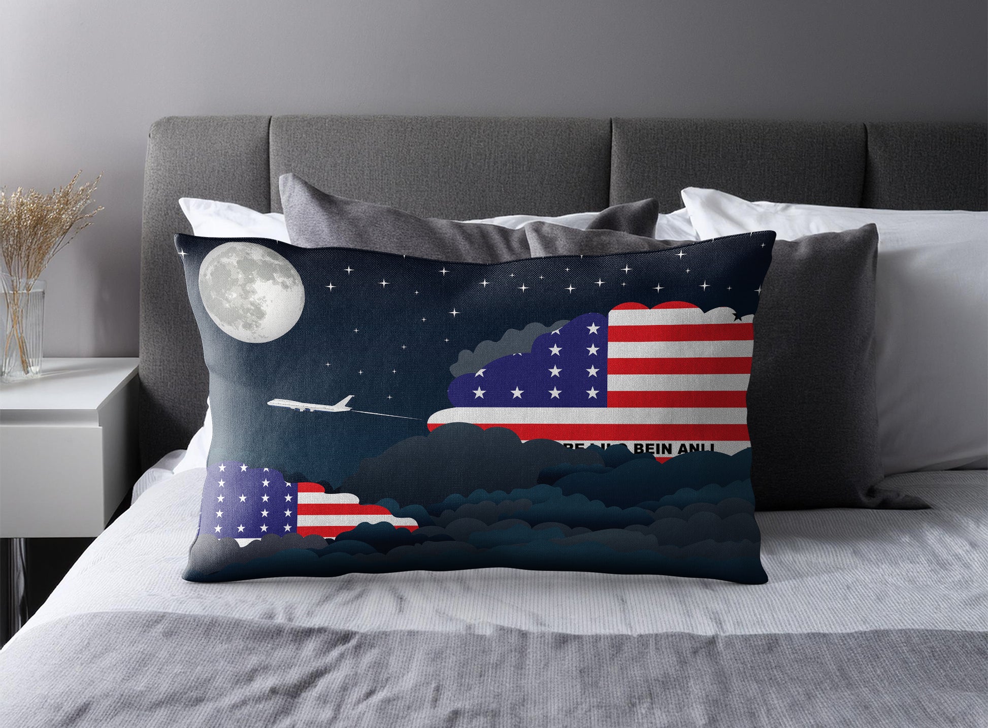 Bikini Atoll Night Clouds Pillow Case and Pillow Throw