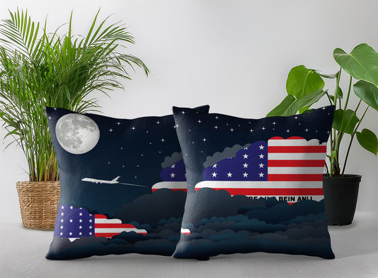 Bikini Atoll Night Clouds Pillow Case and Pillow Throw