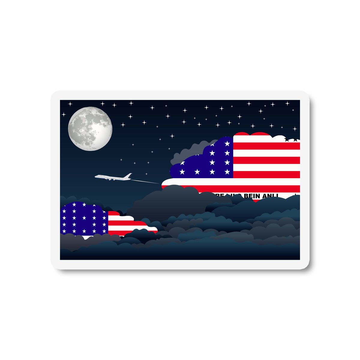 Bikini Atoll Night Clouds Fridge Magnet