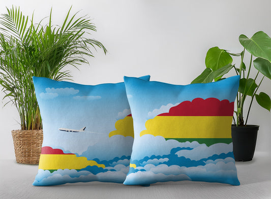 Bolivia Day Clouds Pillow Case and Pillow Throw