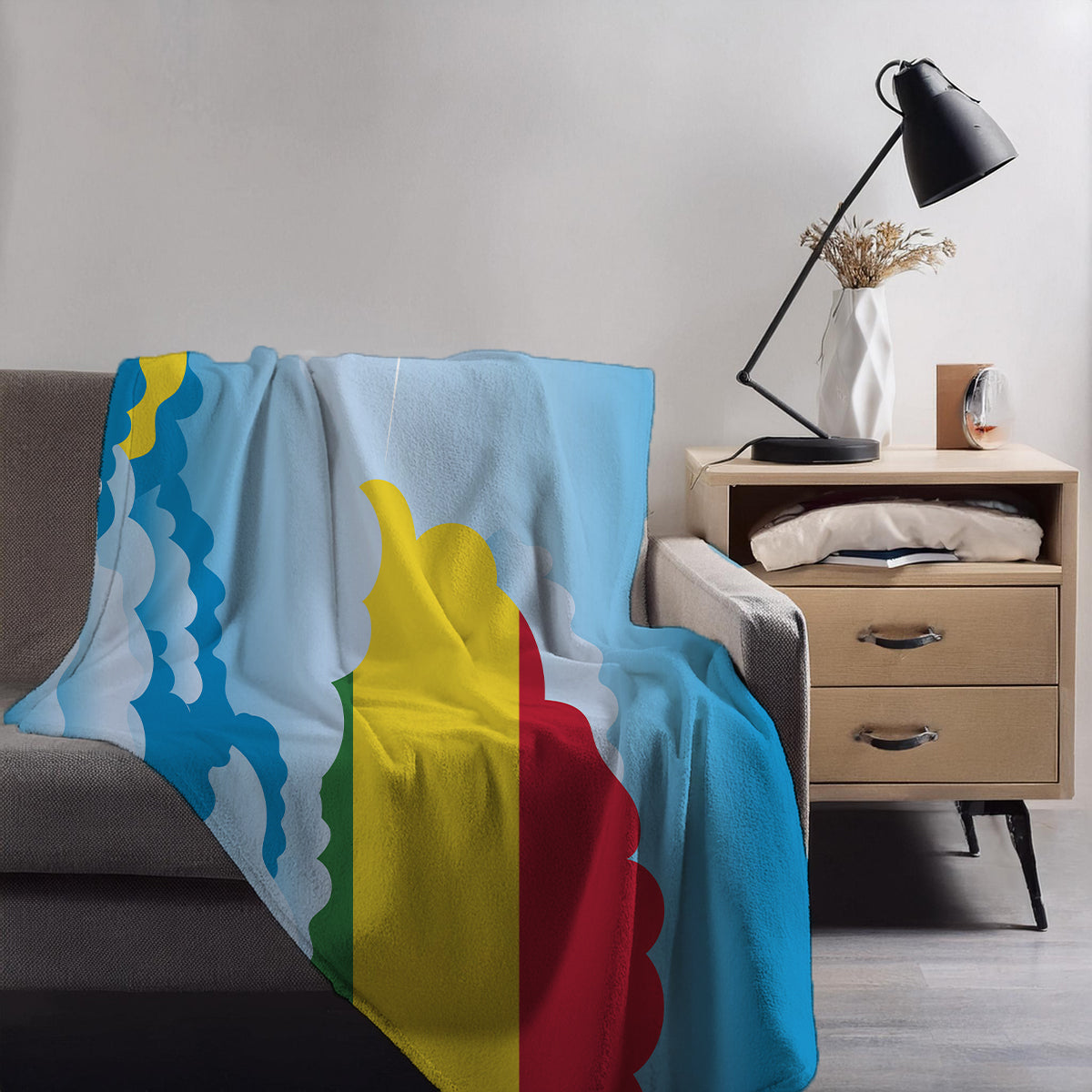 Bolivia Day Clouds Blanket Throw