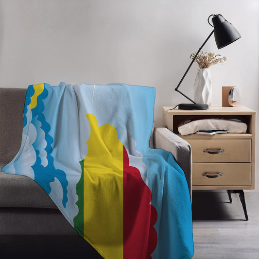 Bolivia Day Clouds Blanket Throw