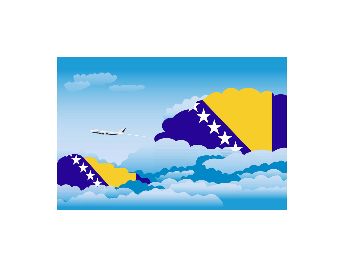 Bosnia Case and Herzegovina Day Clouds Blanket Throw