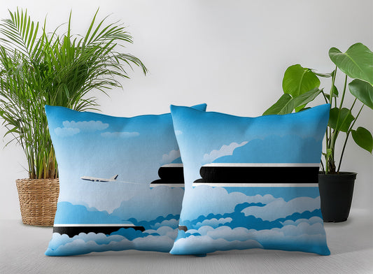 Botswana Day Clouds Pillow Case and Pillow Throw