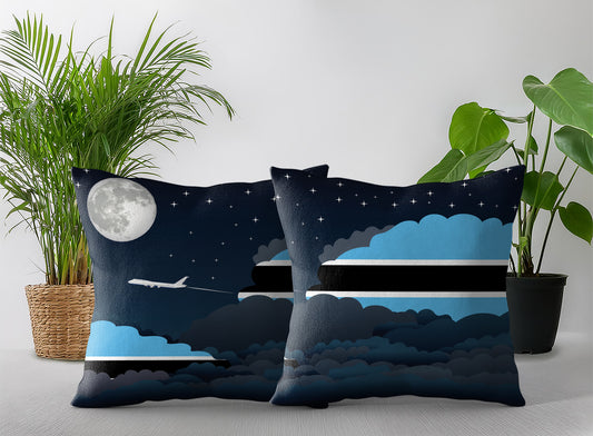 Botswana Night Clouds Pillow Case and Pillow Throw