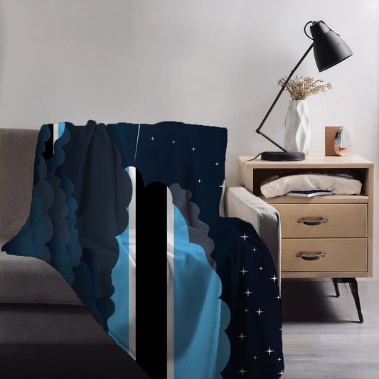 Botswana Night Clouds Blanket Throw