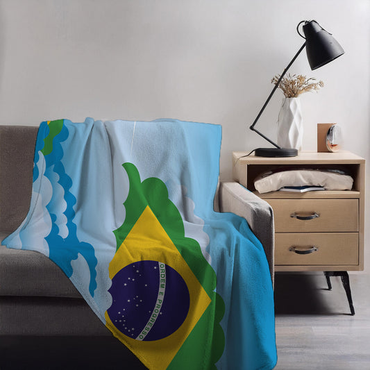 Brazil Day Clouds Blanket Throw