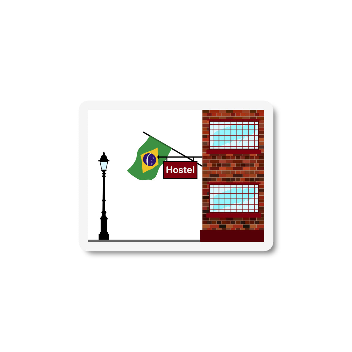 Brazil Hostels Sticker