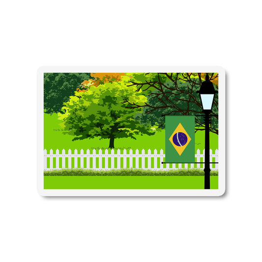 Brazil Trees and Street Lamp Sticker