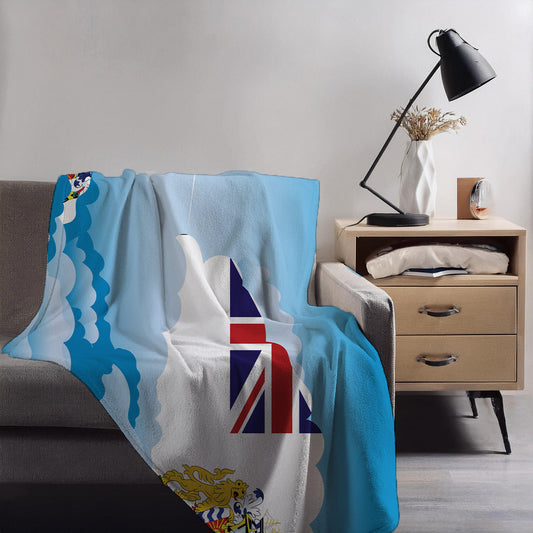 British Antarctic Territory Day Clouds Blanket Throw
