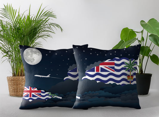 British Indian Ocean Territory Night Clouds Pillow Case and Pillow Throw