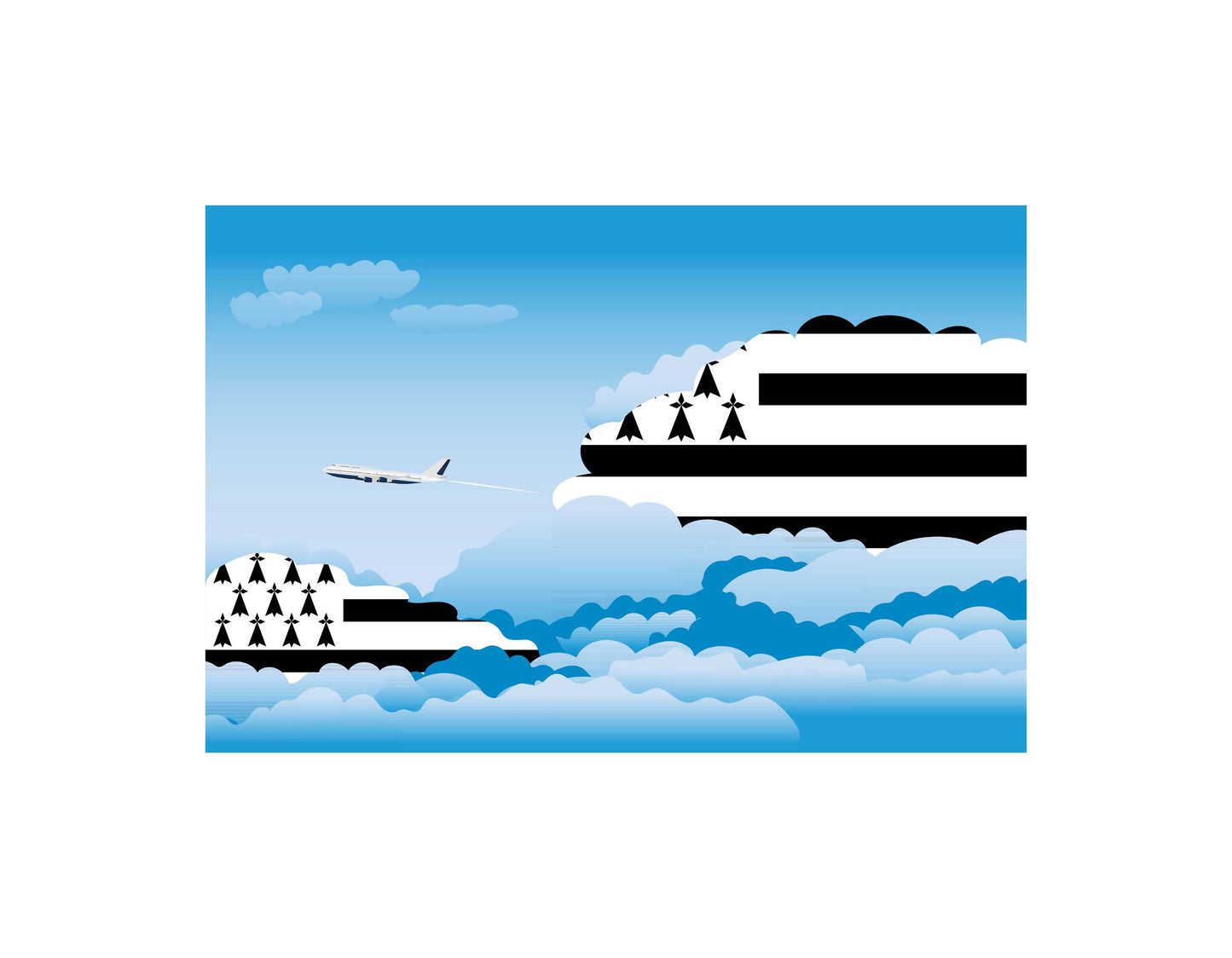 Brittany Day Clouds Blanket Throw