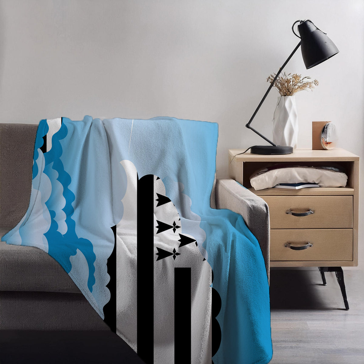 Brittany Day Clouds Blanket Throw