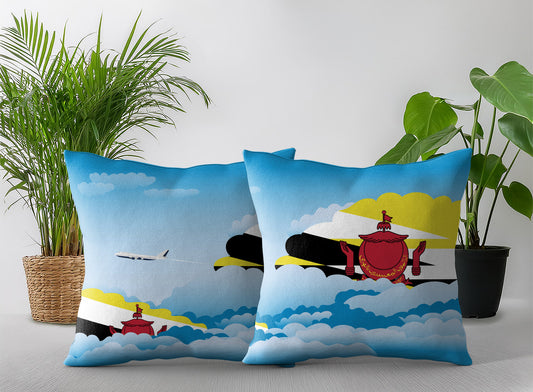 Brunei Day Clouds Pillow Case and Pillow Throw