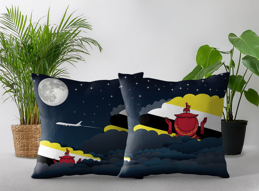 Brunei Night Clouds Pillow Case and Pillow Throw