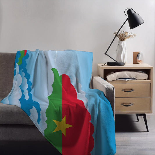 Burkina Faso Day Clouds Blanket Throw