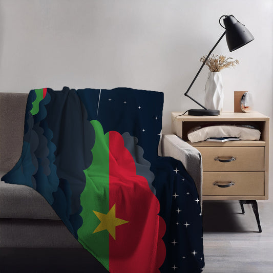 Burkina Faso Night Clouds Blanket Throw
