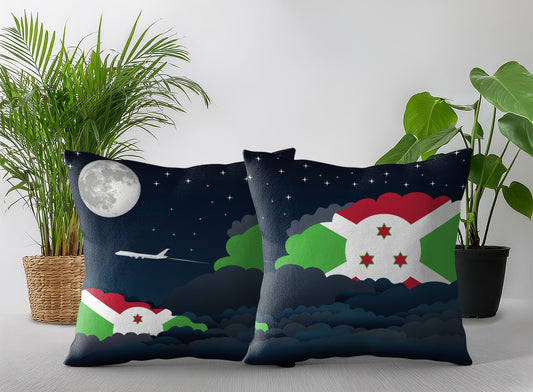 Burundi Night Clouds Pillow Case and Pillow Throw