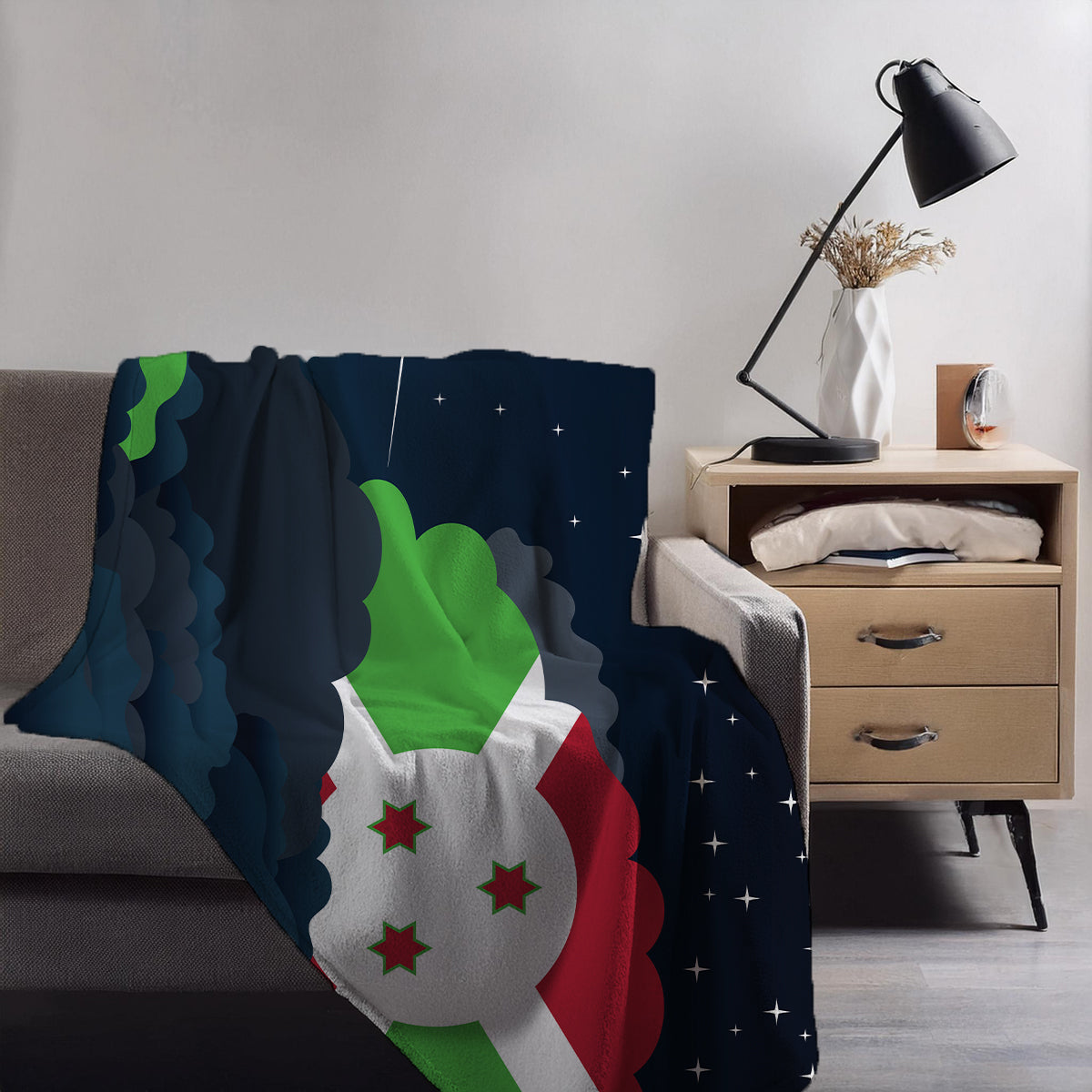 Burundi Night Clouds Blanket Throw