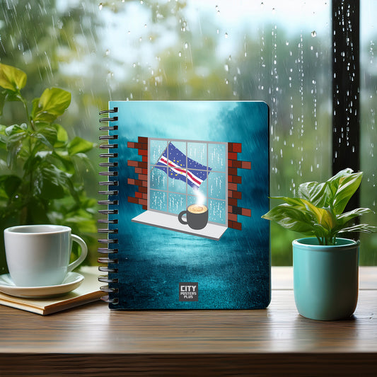 Cape Verde  Coffee Rain Notebook
