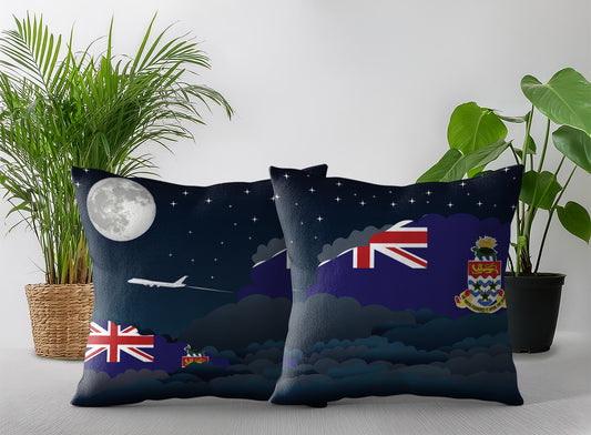 Cayman Islands Night Clouds Pillow Case and Pillow Throw
