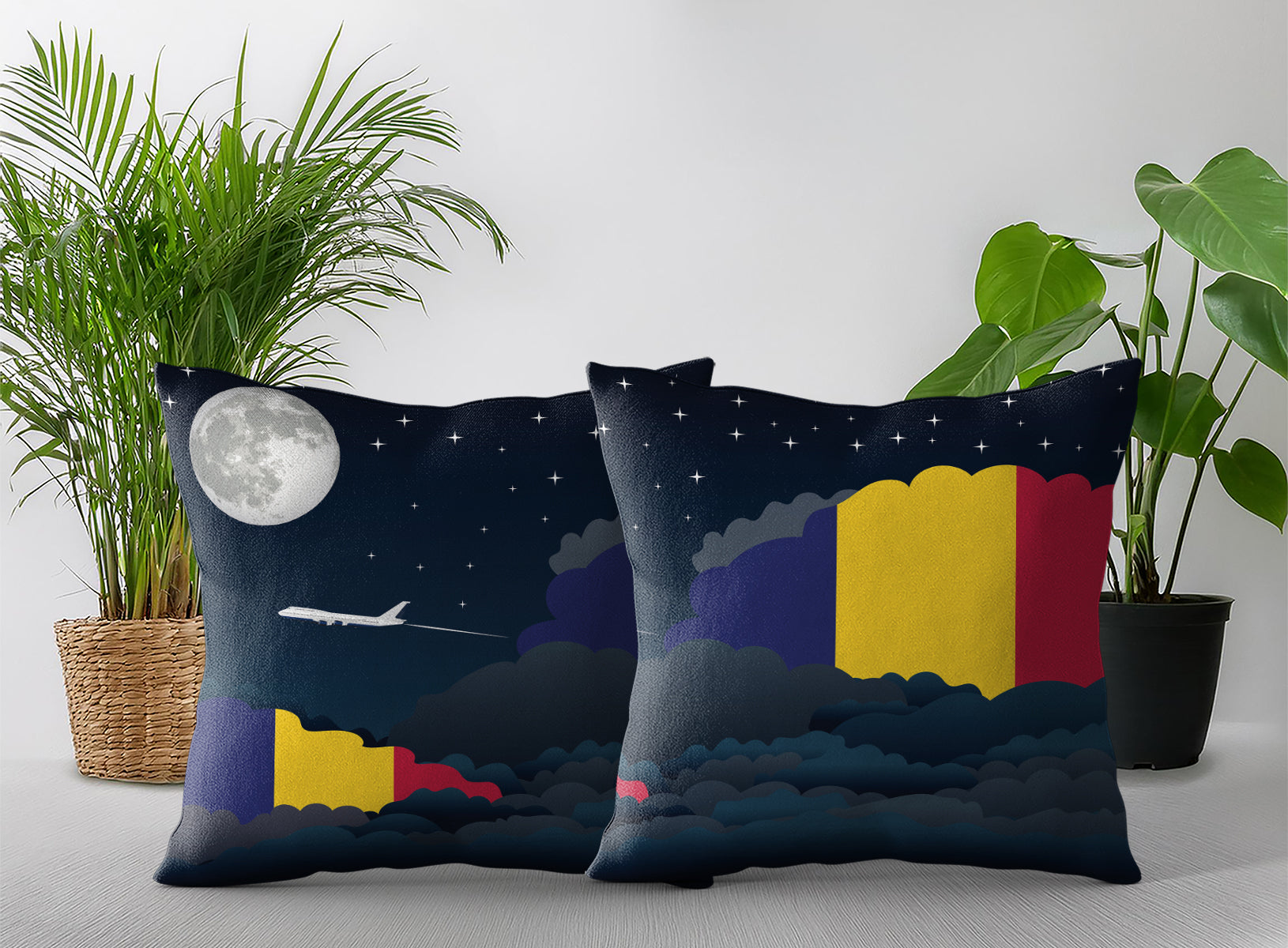 Chad Night Clouds Pillow Case and Pillow Throw