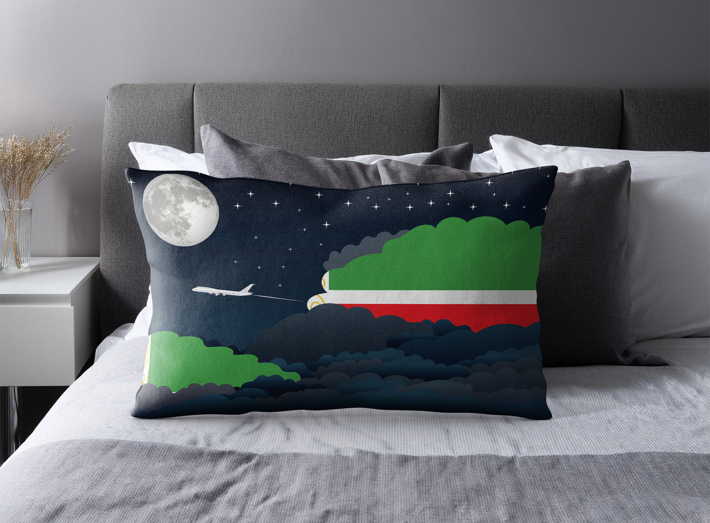 Chechen Republic Night Clouds Pillow Case and Pillow Throw