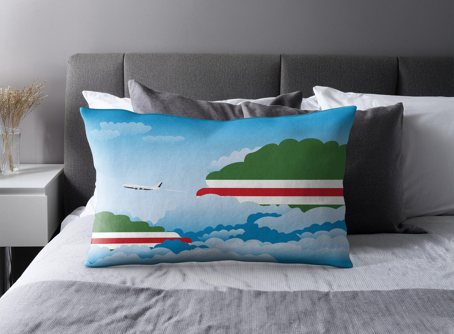 Chechen Republic of Ichkeria Day Clouds Pillow Case and Pillow Throw