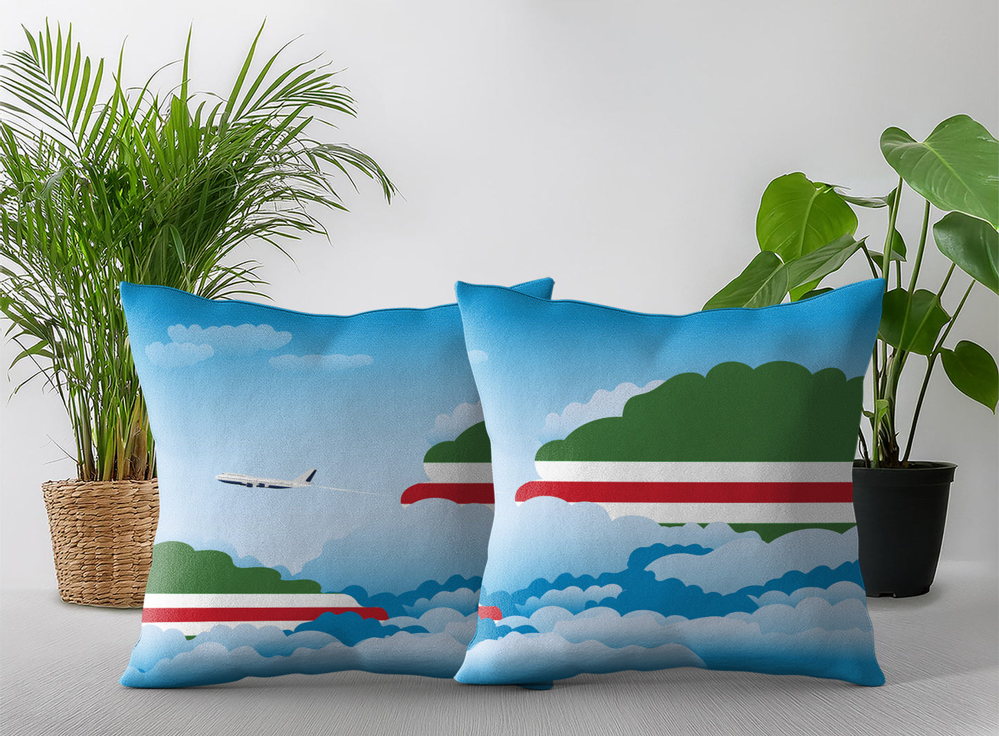 Chechen Republic of Ichkeria Day Clouds Pillow Case and Pillow Throw