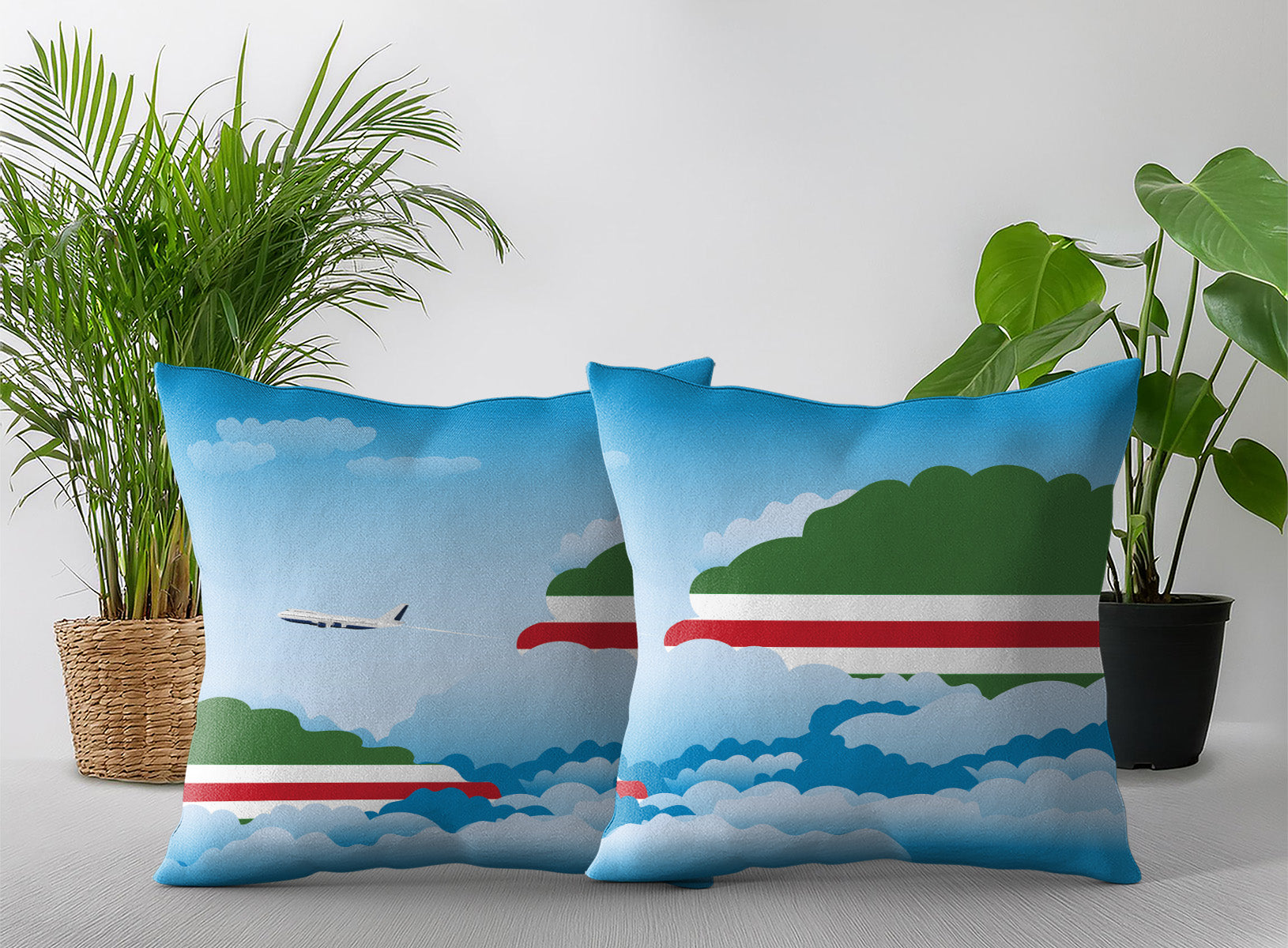 Chechen Republic of Ichkeria Day Clouds Pillow Case and Pillow Throw